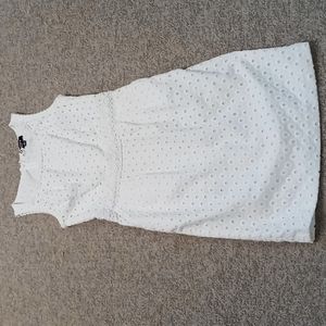 White eyelet dress with pockets size 6 Chetta B